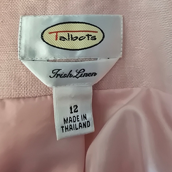 Talbots Stunning 100% Irish Linen 1 Button Women's Blazer 12 - Picture 4 of 5